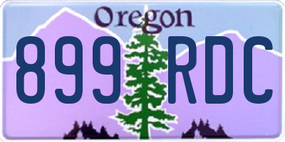 OR license plate 899RDC