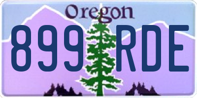 OR license plate 899RDE