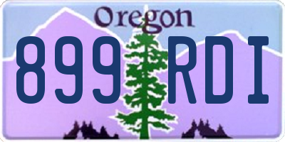 OR license plate 899RDI