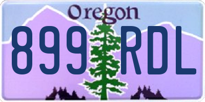 OR license plate 899RDL