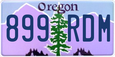 OR license plate 899RDM