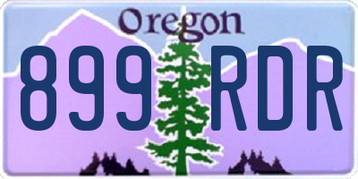 OR license plate 899RDR