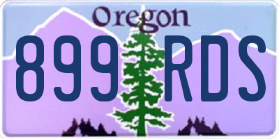 OR license plate 899RDS