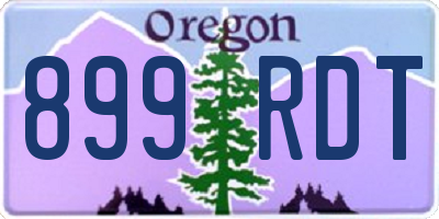 OR license plate 899RDT