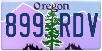OR license plate 899RDV