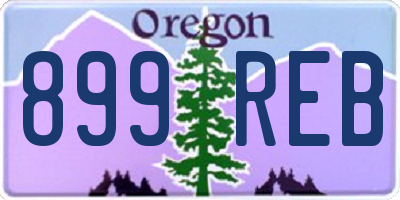 OR license plate 899REB