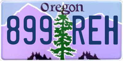 OR license plate 899REH