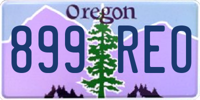 OR license plate 899REO