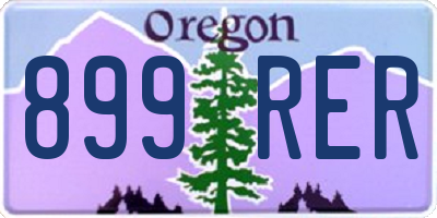 OR license plate 899RER