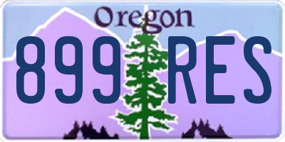 OR license plate 899RES