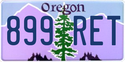 OR license plate 899RET