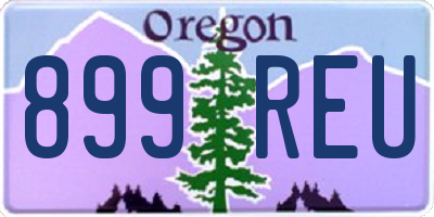 OR license plate 899REU