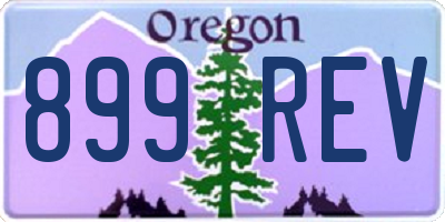 OR license plate 899REV