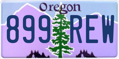 OR license plate 899REW