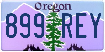 OR license plate 899REY