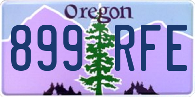 OR license plate 899RFE