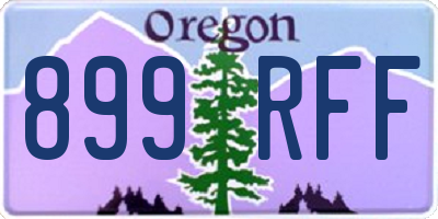 OR license plate 899RFF