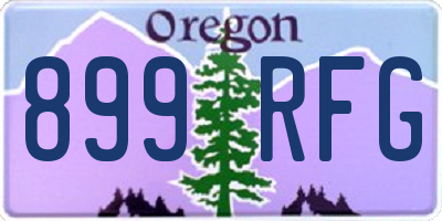 OR license plate 899RFG