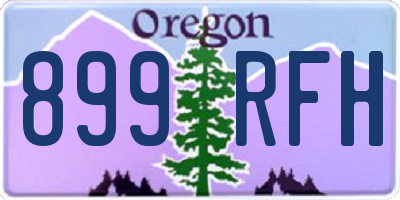 OR license plate 899RFH
