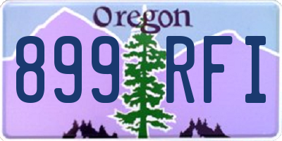 OR license plate 899RFI