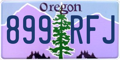 OR license plate 899RFJ