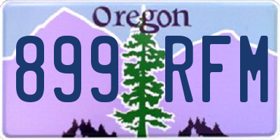 OR license plate 899RFM