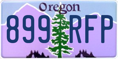 OR license plate 899RFP