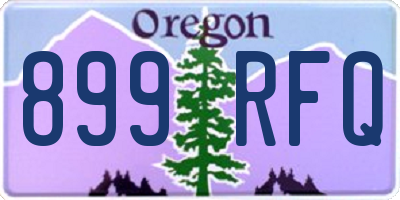 OR license plate 899RFQ