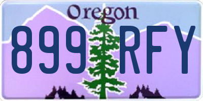 OR license plate 899RFY
