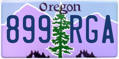 OR license plate 899RGA