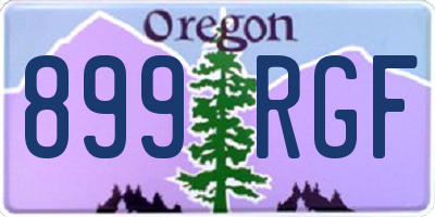 OR license plate 899RGF
