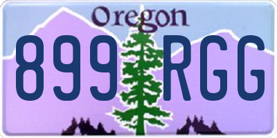 OR license plate 899RGG