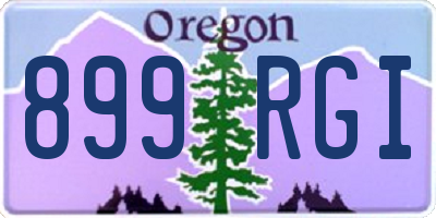 OR license plate 899RGI