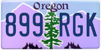 OR license plate 899RGK
