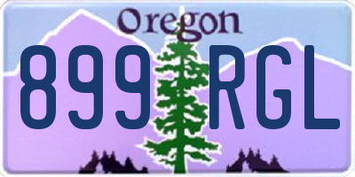 OR license plate 899RGL