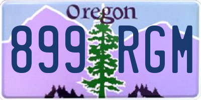 OR license plate 899RGM