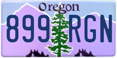 OR license plate 899RGN