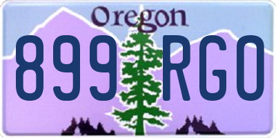 OR license plate 899RGO
