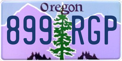 OR license plate 899RGP