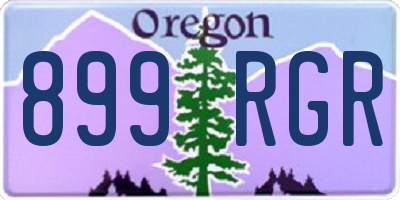 OR license plate 899RGR