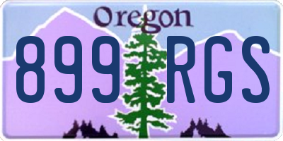 OR license plate 899RGS