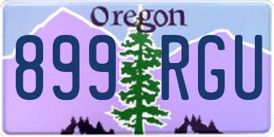 OR license plate 899RGU