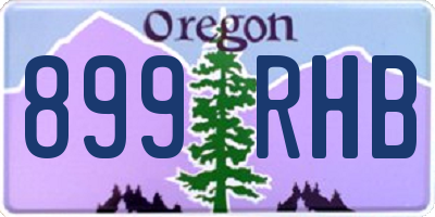 OR license plate 899RHB
