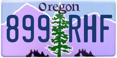 OR license plate 899RHF