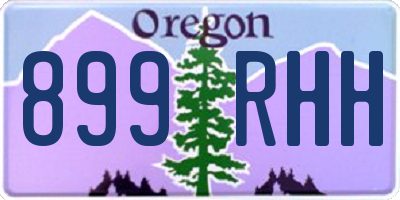 OR license plate 899RHH