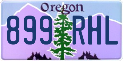 OR license plate 899RHL