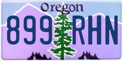 OR license plate 899RHN