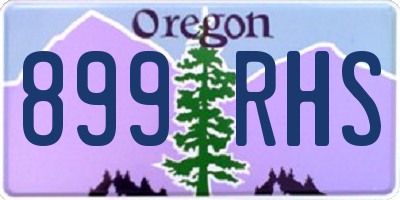 OR license plate 899RHS