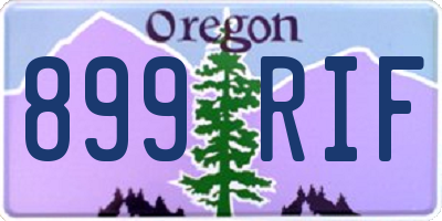 OR license plate 899RIF
