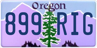 OR license plate 899RIG